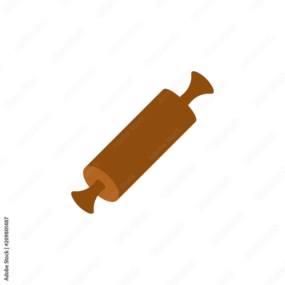 Poster rolling pin colored illustration. element of colored food icon for mobile concept and web apps. deta