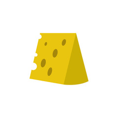 piece of cheese colored illustration. Element of colored food icon for mobile concept and web apps. Detailed piece of cheese icon can be used for web and mobile