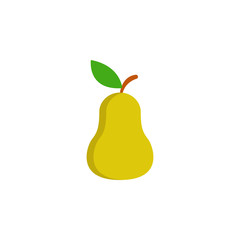 pear colored illustration. Element of colored food icon for mobile concept and web apps. Detailed pear icon can be used for web and mobile