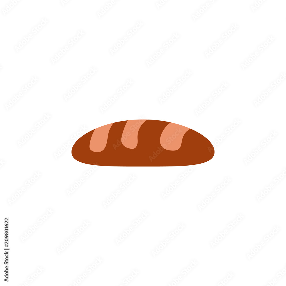 Poster loaf of bread colored illustration. element of colored food icon for mobile concept and web apps. de