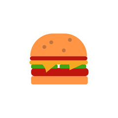 hamburger colored illustration. Element of colored food icon for mobile concept and web apps. Detailed hamburger icon can be used for web and mobile
