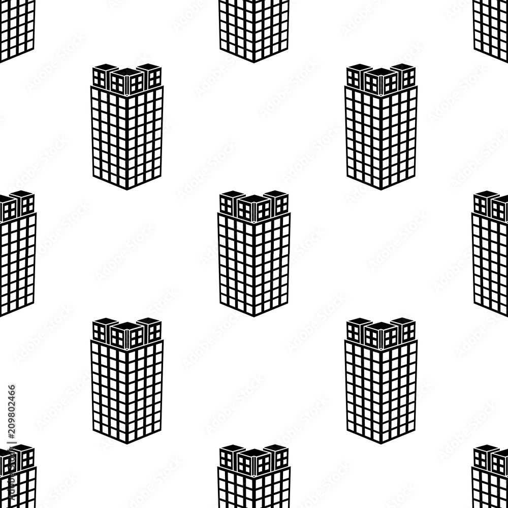 Poster top view of 3d building icon. element of 3d building icon for mobile concept and web apps. pattern r