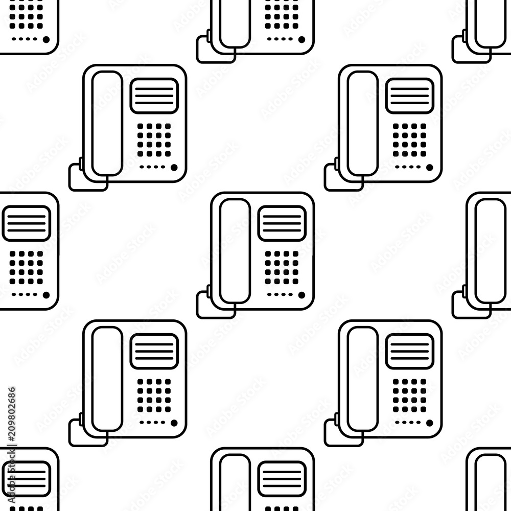 Poster office phone icon. Element of Appliances icon for mobile concept and web apps. Pattern repeat seamless office phone icon. Can be used for web and mobile
