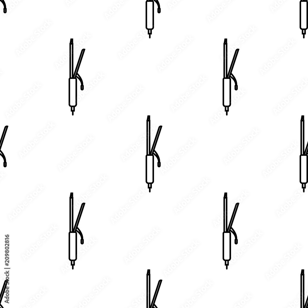 Poster curling irons icon. element of appliances icon for mobile concept and web apps. pattern repeat seaml