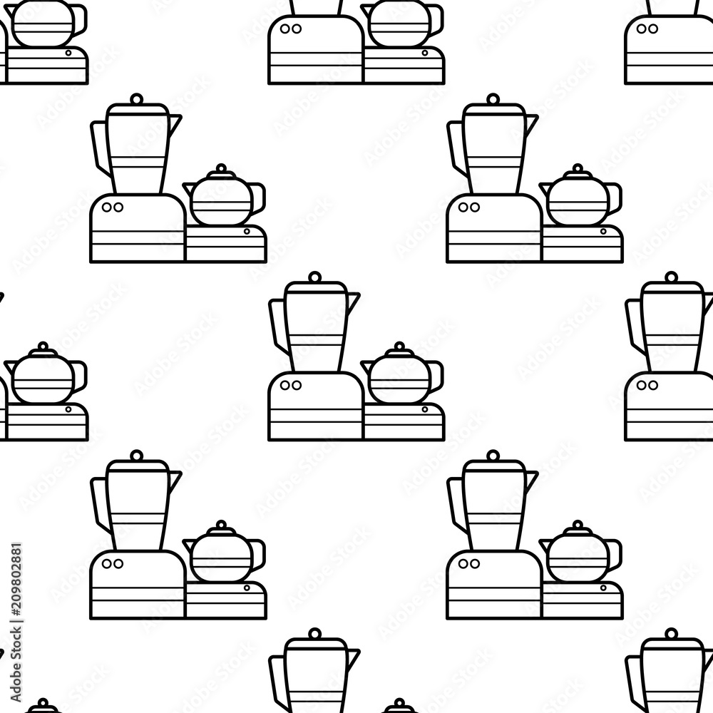 Poster electric kettle icon. element of appliances icon for mobile concept and web apps. pattern repeat sea