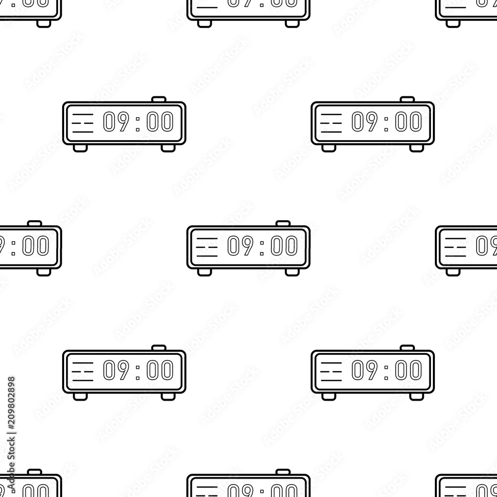 Aufkleber electronic alarm clock icon. element of appliances icon for mobile concept and web apps. pattern rep