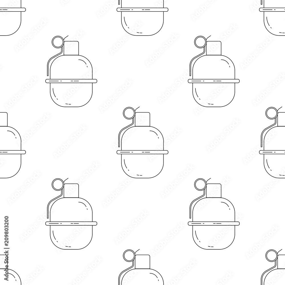 Poster hand grenade icon. element of army icon for mobile concept and web apps. pattern repeat seamless han