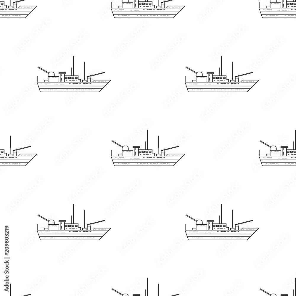 Poster warship icon. element of army icon for mobile concept and web apps. pattern repeat seamless warship 