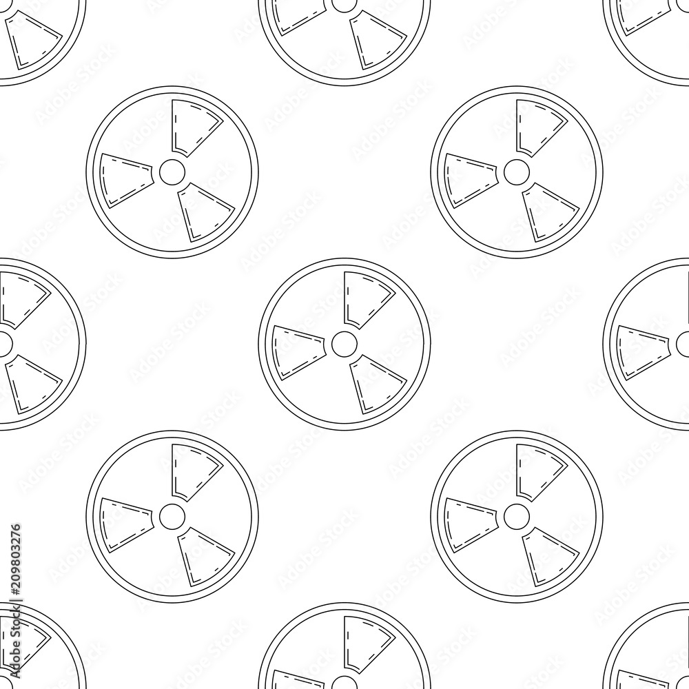 Poster sign of radiation icon. element of army icon for mobile concept and web apps. pattern repeat seamles
