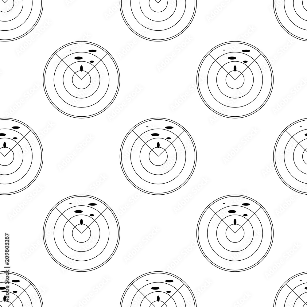 Poster radar icon. element of army icon for mobile concept and web apps. pattern repeat seamless radar icon