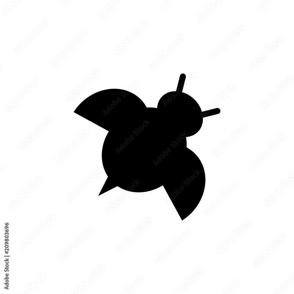 Poster silhouette of ladybug icon. element of animals icon for mobile concept and web apps. detailed silhou