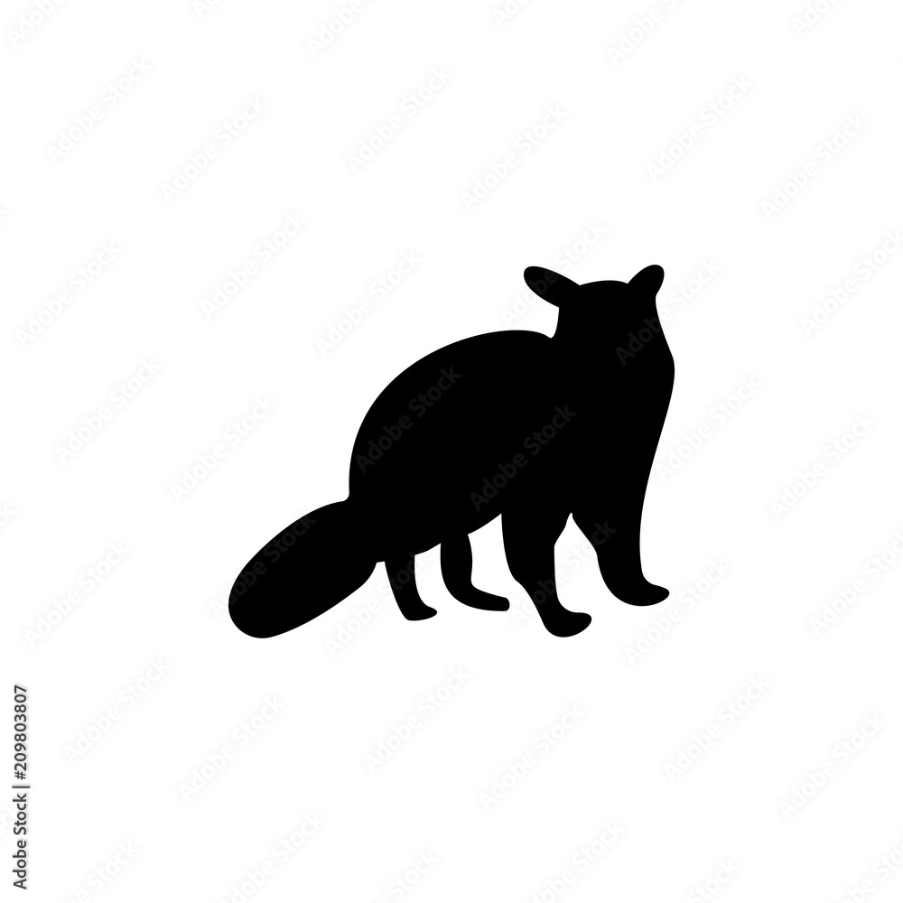 Poster silhouette of opossum icon. element of animals icon for mobile concept and web apps. detailed silhou