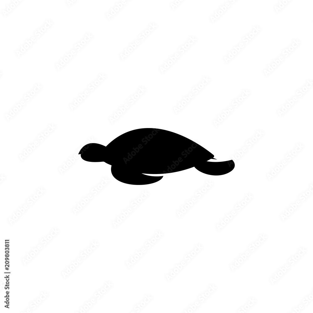 Poster silhouette of a turtle icon. element of animals icon for mobile concept and web apps. detailed silho
