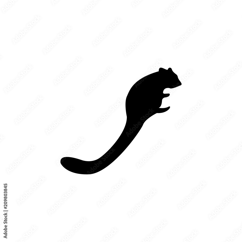 Aufkleber silhouette of a squirrel icon. element of animals icon for mobile concept and web apps. detailed sil