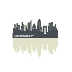 Sacramento City Icon Skyline Logo Vector - obrazy, fototapety, plakaty