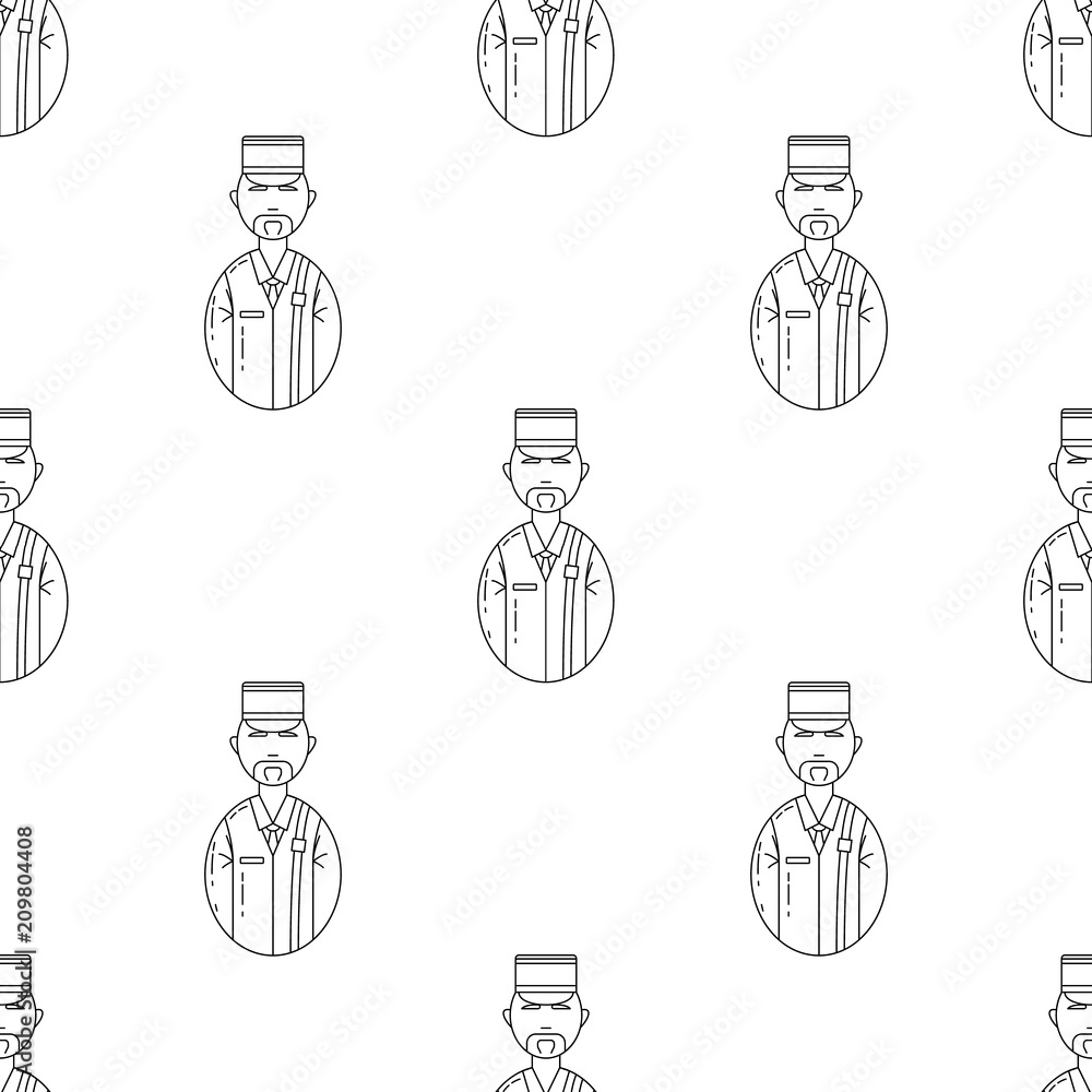 Poster avatar postman icon. element of avatars icon for mobile concept and web apps. pattern repeat seamles