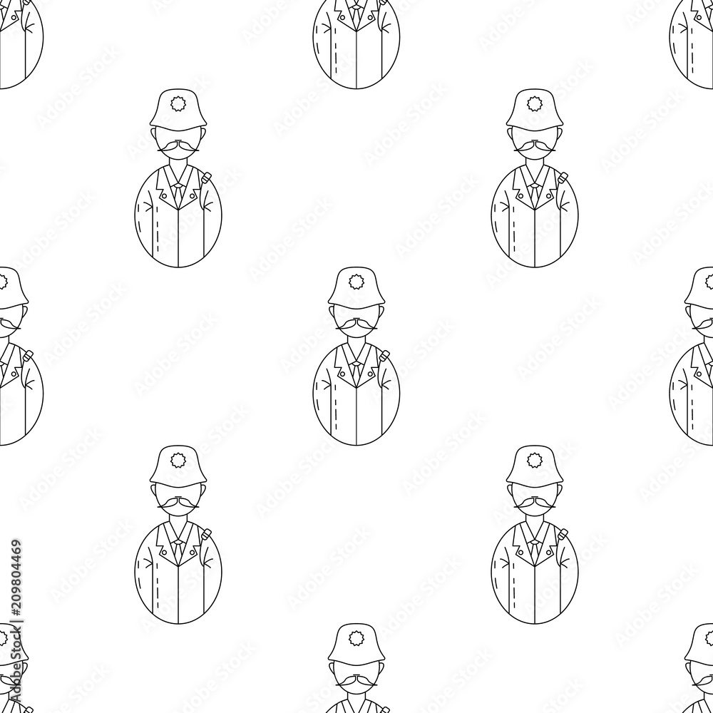 Poster avatar policeman icon. element of avatars icon for mobile concept and web apps. pattern repeat seaml