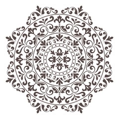 Ornamental round lace pattern.