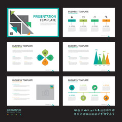  Presentation Slides with Infographic element vector
