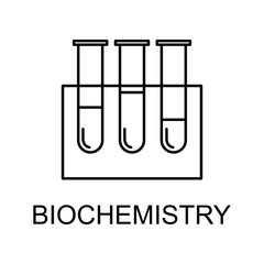 biochemistry line icon. Element of medicine icon with name for mobile concept and web apps. Thin line biochemistry icon can be used for web and mobile