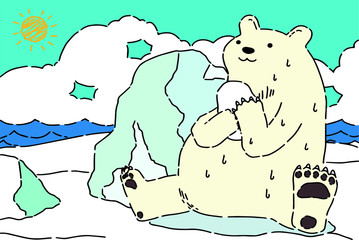 Summer Polar Bear card