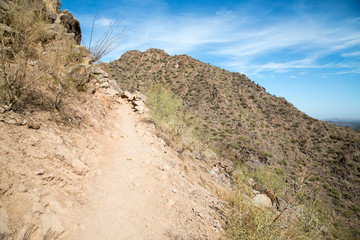 Hiking trail up Camelback mountain in Scottsdale, Arizona