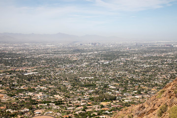 Fototapeta premium View from Camelback mountain in Scottsdale, Arizona