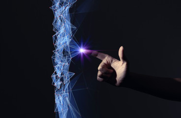 Communication network concept.