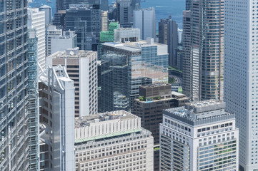 Obraz premium Aerial view of Hong Kong City