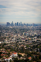 Fototapeta na wymiar Down Town Los Angeles From Griffith Observatory 4
