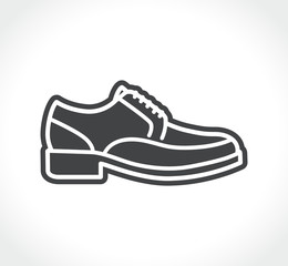 grey shoe on white background