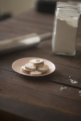 Sweet biscuit on a plate