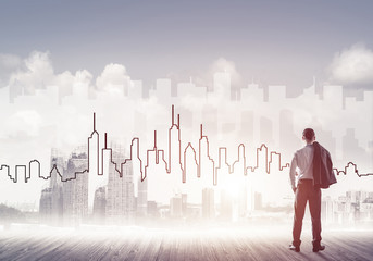 Motivation and inspiration concept with modern cityscape and bus