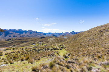 panoramic view of the Cajas park Cuenca