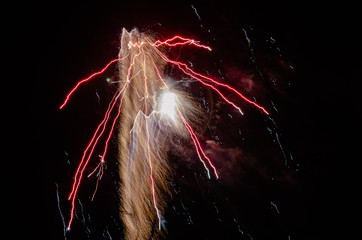 Bright bursts of fireworks