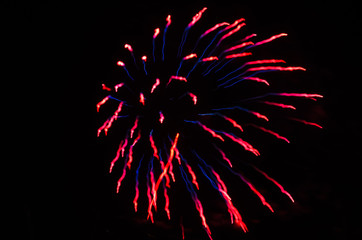 Bright bursts of fireworks