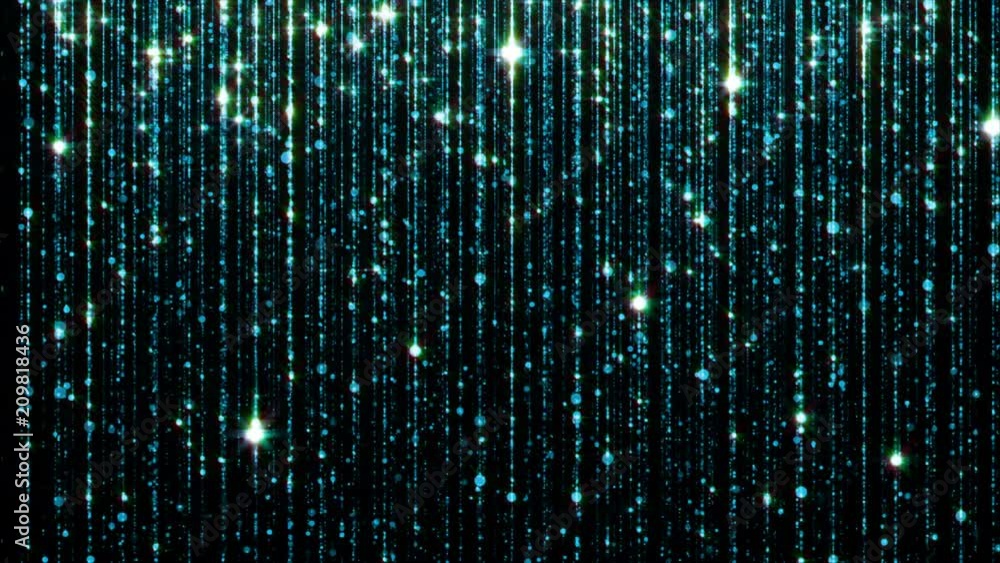 Poster abstract falling bright particles. glamorous rain for background. abstract background with bright li