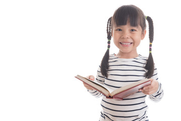 Little girl kid adorable cute book education portrait concept