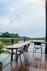 Dining table, the floating restaurant.