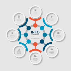 Vector infographic template for diagram, graph, presentation, chart, business concept with 8 options.