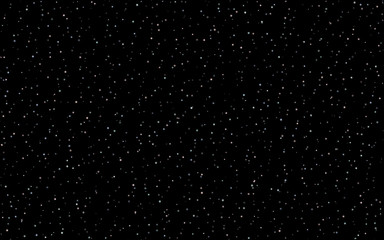 Transparent little stars of different colors on a dark background. The pattern of the night sky. Vector illustration 