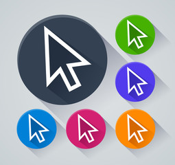 arrow circle icons with shadow