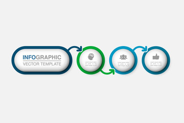 Vector infographic template for diagram, graph, presentation, chart, business concept with 3 options.