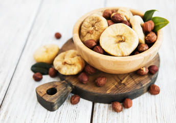 Dried figs on a table