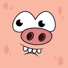 pig expression is waiting for a surprise