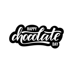 Happy chocolate day typography lettering