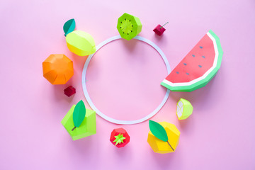 exotic fruits made of paper