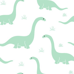 Cute dinosaurs seamless pattern