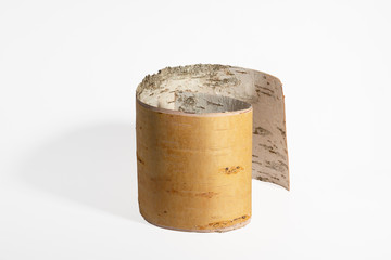 rolled birch bark