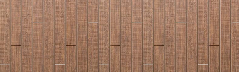 Panoram of Brown wood wall pattern and seamless background